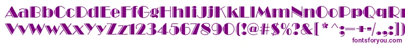 BroadwayEngravedRegular Font – Purple Fonts on White Background