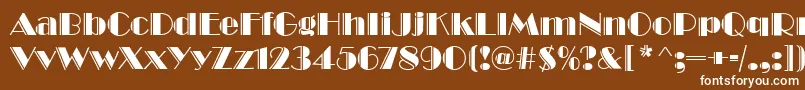 BroadwayEngravedRegular Font – White Fonts on Brown Background