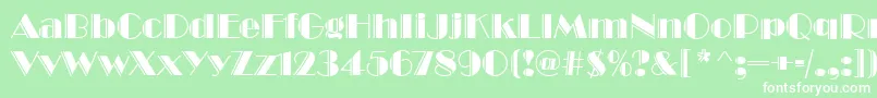 BroadwayEngravedRegular Font – White Fonts on Green Background