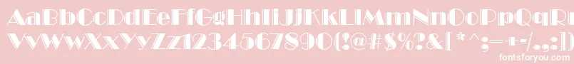 BroadwayEngravedRegular Font – White Fonts on Pink Background