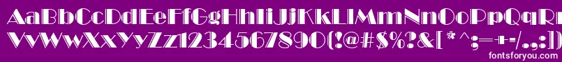 BroadwayEngravedRegular Font – White Fonts on Purple Background