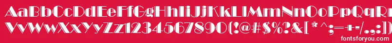 BroadwayEngravedRegular Font – White Fonts on Red Background