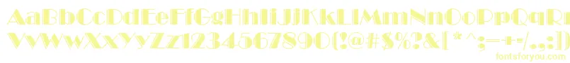 BroadwayEngravedRegular-fontti – keltaiset fontit