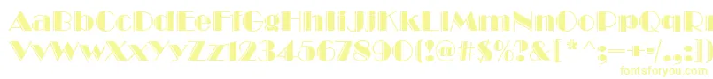 BroadwayEngravedRegular Font – Yellow Fonts on White Background