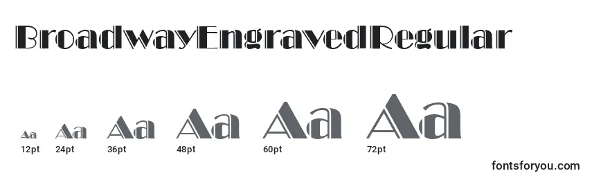BroadwayEngravedRegular Font Sizes