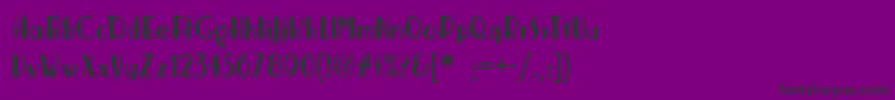 Nickerbocker Font – Black Fonts on Purple Background