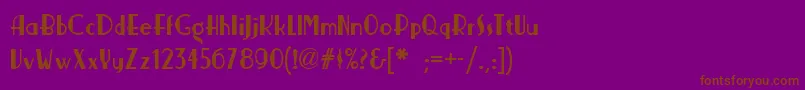 Nickerbocker Font – Brown Fonts on Purple Background