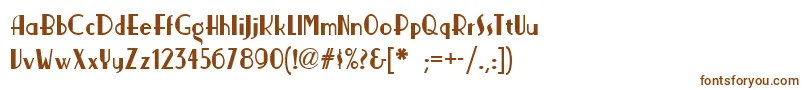 Nickerbocker Font – Brown Fonts on White Background