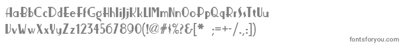 フォントNickerbocker – 白い背景に灰色の文字