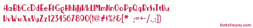Nickerbocker Font – Red Fonts on White Background