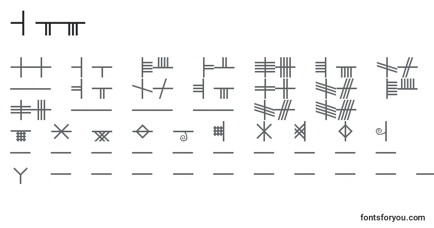 A fonte Bln – alfabeto, números, caracteres especiais