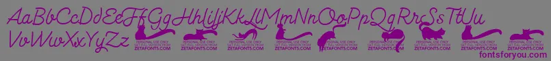 Kittenmonolinetrial Font – Purple Fonts on Gray Background