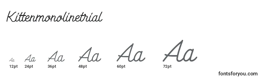 Kittenmonolinetrial Font Sizes