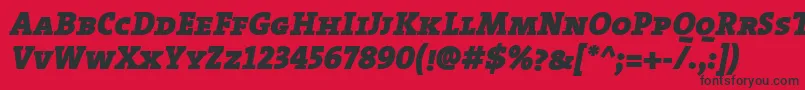 TheserifblackCapsitalic Font – Black Fonts on Red Background