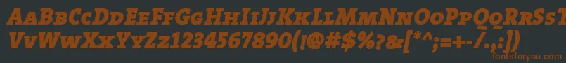 TheserifblackCapsitalic Font – Brown Fonts on Black Background