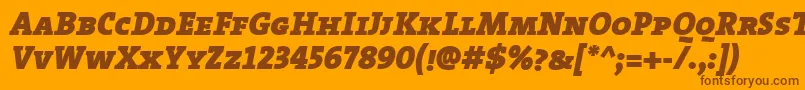 TheserifblackCapsitalic Font – Brown Fonts on Orange Background