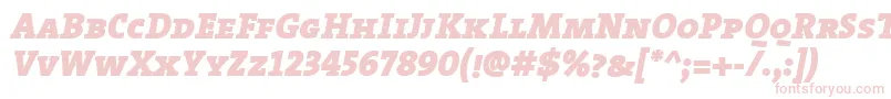 TheserifblackCapsitalic Font – Pink Fonts on White Background