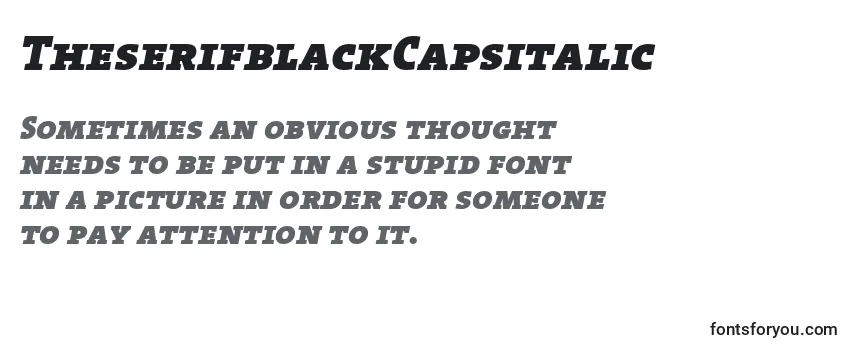 TheserifblackCapsitalic Font