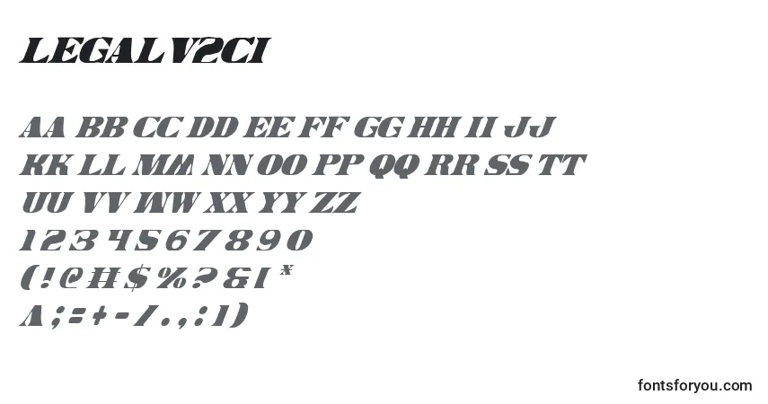 Fuente Legalv2ci - alfabeto, números, caracteres especiales