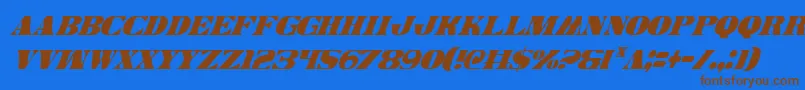 Legalv2ci Font – Brown Fonts on Blue Background