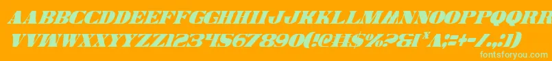 Legalv2ci Font – Green Fonts on Orange Background