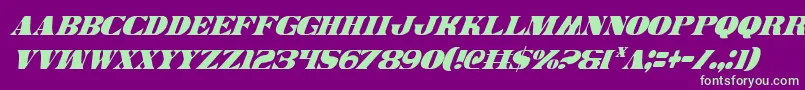 Legalv2ci Font – Green Fonts on Purple Background