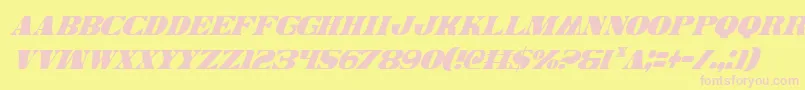 Legalv2ci Font – Pink Fonts on Yellow Background