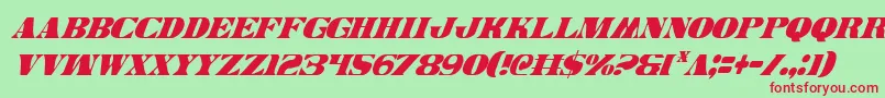 Legalv2ci Font – Red Fonts on Green Background