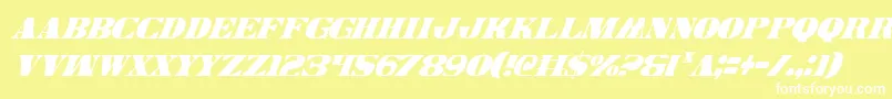 Legalv2ci Font – White Fonts on Yellow Background