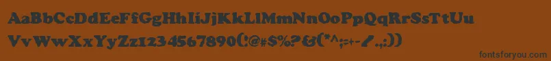 Charv2c Font – Black Fonts on Brown Background