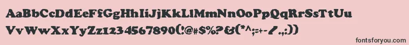 Charv2c Font – Black Fonts on Pink Background