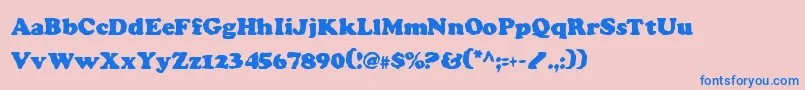 Charv2c Font – Blue Fonts on Pink Background