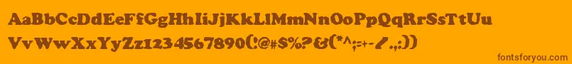 Charv2c Font – Brown Fonts on Orange Background