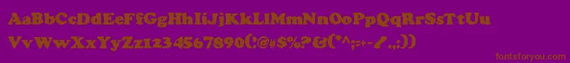 Charv2c Font – Brown Fonts on Purple Background