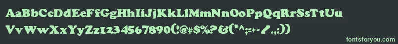 Charv2c Font – Green Fonts on Black Background