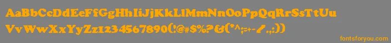Charv2c Font – Orange Fonts on Gray Background