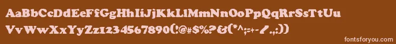 Charv2c Font – Pink Fonts on Brown Background