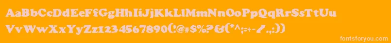 Charv2c Font – Pink Fonts on Orange Background