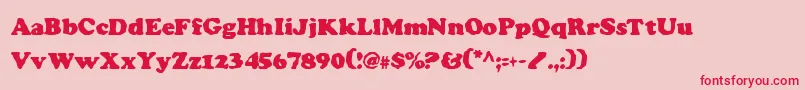 Charv2c Font – Red Fonts on Pink Background