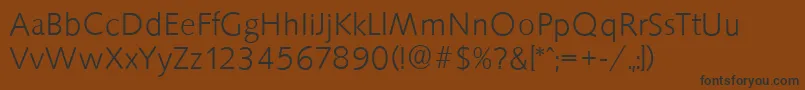 SaxonyserialLightRegular Font – Black Fonts on Brown Background