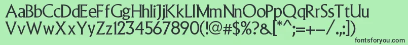 Abuela Font – Black Fonts on Green Background