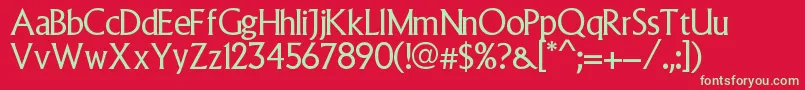 Abuela Font – Green Fonts on Red Background