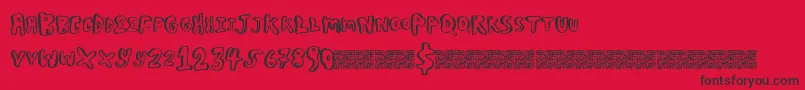 Boulderscare Font – Black Fonts on Red Background