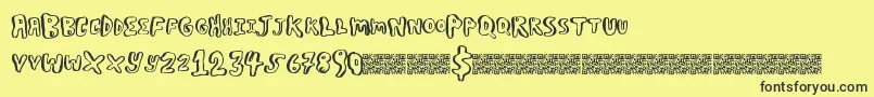 Boulderscare Font – Black Fonts on Yellow Background