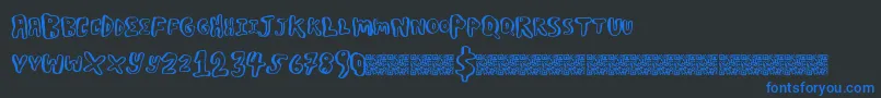 Boulderscare Font – Blue Fonts on Black Background
