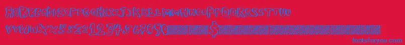 Boulderscare-fontti – siniset fontit punaisella taustalla