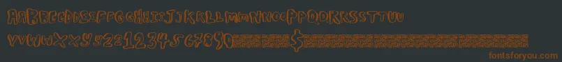 Boulderscare Font – Brown Fonts on Black Background