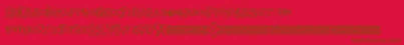 Boulderscare Font – Brown Fonts on Red Background