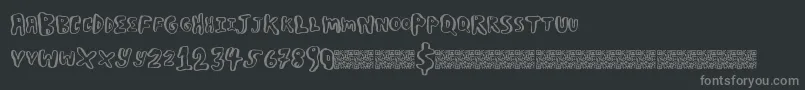 Boulderscare Font – Gray Fonts on Black Background