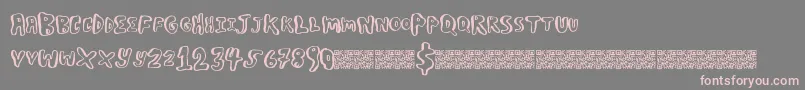 Boulderscare Font – Pink Fonts on Gray Background